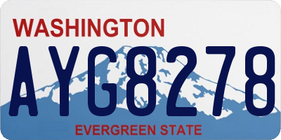 WA license plate AYG8278
