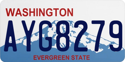 WA license plate AYG8279