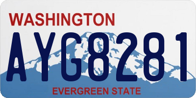 WA license plate AYG8281