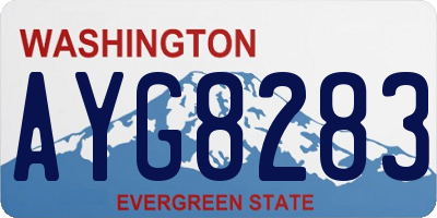 WA license plate AYG8283