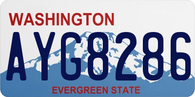 WA license plate AYG8286