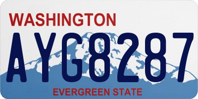 WA license plate AYG8287