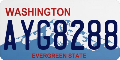 WA license plate AYG8288
