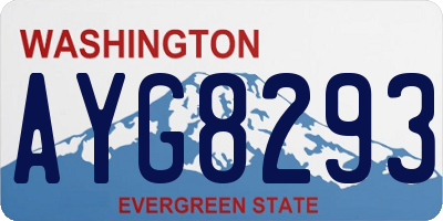 WA license plate AYG8293