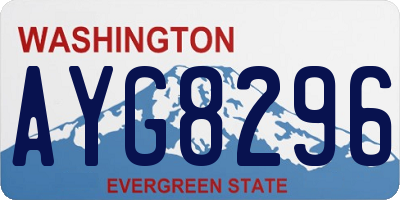 WA license plate AYG8296