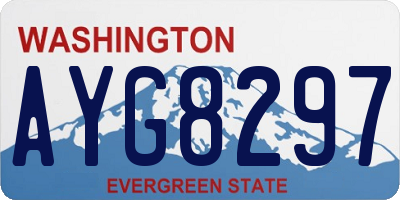 WA license plate AYG8297