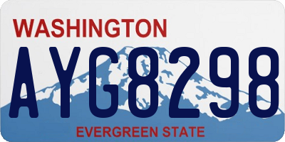 WA license plate AYG8298