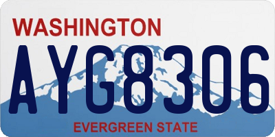WA license plate AYG8306