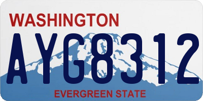 WA license plate AYG8312