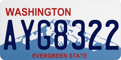 WA license plate AYG8322