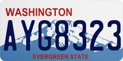 WA license plate AYG8323