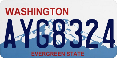 WA license plate AYG8324