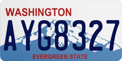 WA license plate AYG8327