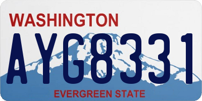 WA license plate AYG8331