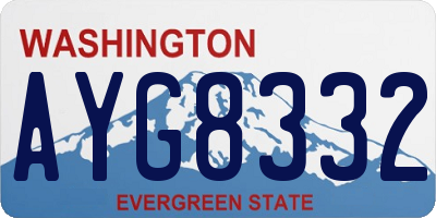 WA license plate AYG8332