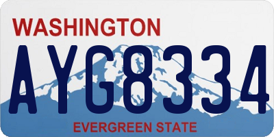 WA license plate AYG8334