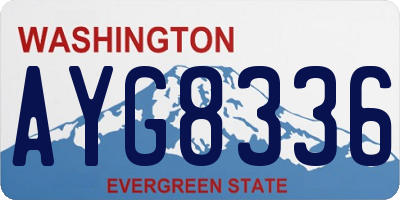 WA license plate AYG8336