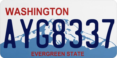 WA license plate AYG8337