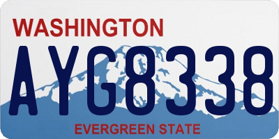 WA license plate AYG8338