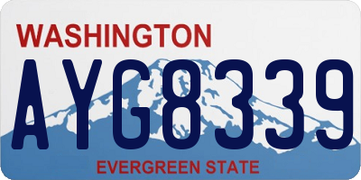 WA license plate AYG8339