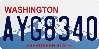 WA license plate AYG8340
