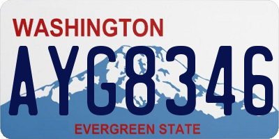 WA license plate AYG8346