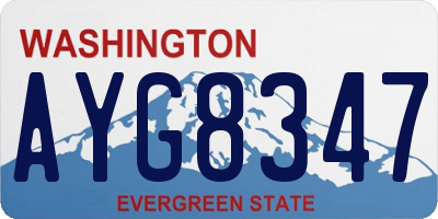 WA license plate AYG8347