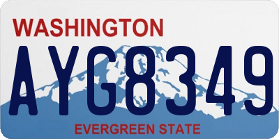 WA license plate AYG8349