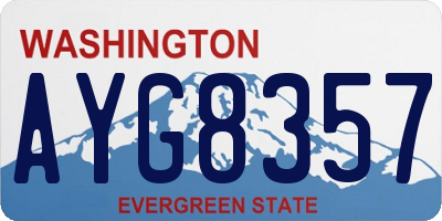 WA license plate AYG8357