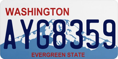 WA license plate AYG8359