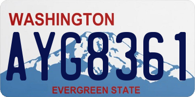 WA license plate AYG8361