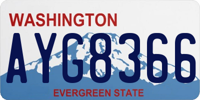 WA license plate AYG8366