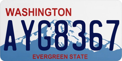 WA license plate AYG8367