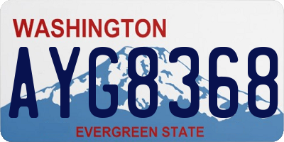 WA license plate AYG8368
