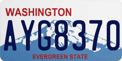 WA license plate AYG8370