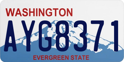 WA license plate AYG8371