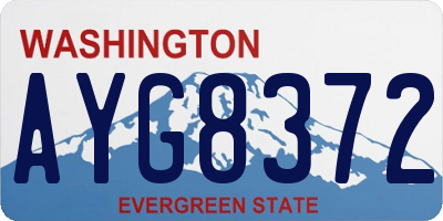 WA license plate AYG8372