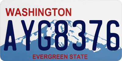 WA license plate AYG8376
