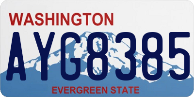 WA license plate AYG8385
