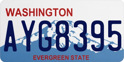 WA license plate AYG8395