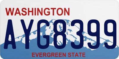 WA license plate AYG8399