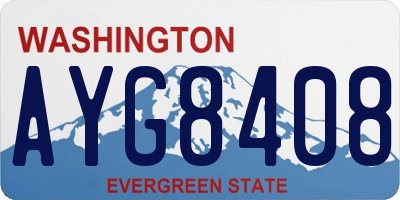 WA license plate AYG8408