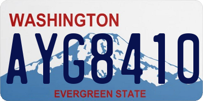 WA license plate AYG8410