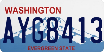 WA license plate AYG8413