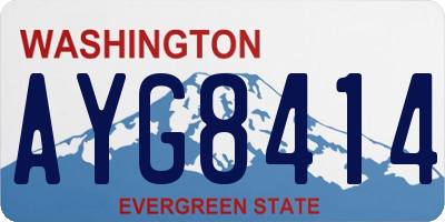 WA license plate AYG8414