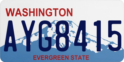 WA license plate AYG8415