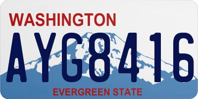 WA license plate AYG8416