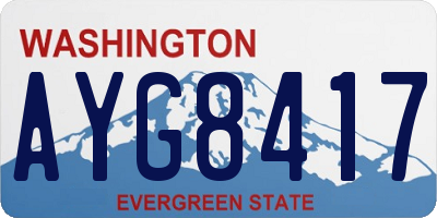 WA license plate AYG8417