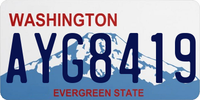 WA license plate AYG8419
