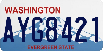 WA license plate AYG8421